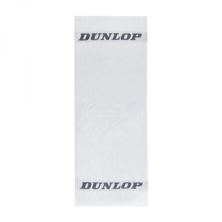 Dunlop Handtuch Baumwolle weiss/schwarz 90x35cm